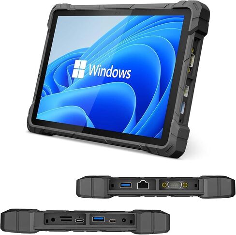 HIGOLE PC Rugged Tablet J4105, 10.1 Inch Win 11 Pro 8GB RAM/128 GB ROM Rugged Tablet Fingerprint 4G LTE GPS 8000mAh/7.6V Battery,WiFi 5 BT5.0 for Enterprise Mobile Field Work in Kuwait