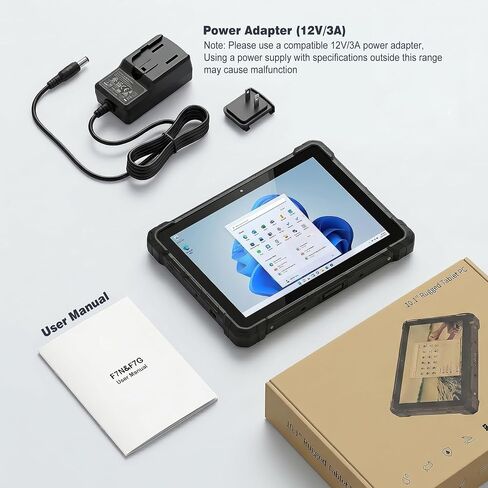 HIGOLE PC Rugged Tablet J4105, 10.1 Inch Win 11 Pro 8GB RAM/128 GB ROM Rugged Tablet Fingerprint 4G LTE GPS 8000mAh/7.6V Battery,WiFi 5 BT5.0 for Enterprise Mobile Field Work in Kuwait