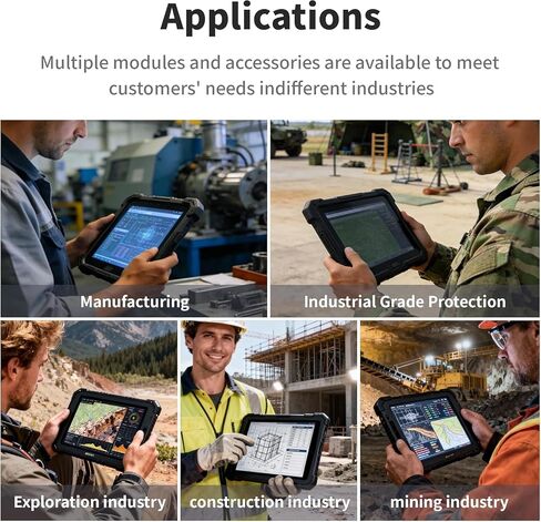 HIGOLE PC Rugged Tablet J4105, 10.1 Inch Win 11 Pro 8GB RAM/128 GB ROM Rugged Tablet Fingerprint 4G LTE GPS 8000mAh/7.6V Battery,WiFi 5 BT5.0 for Enterprise Mobile Field Work in Kuwait