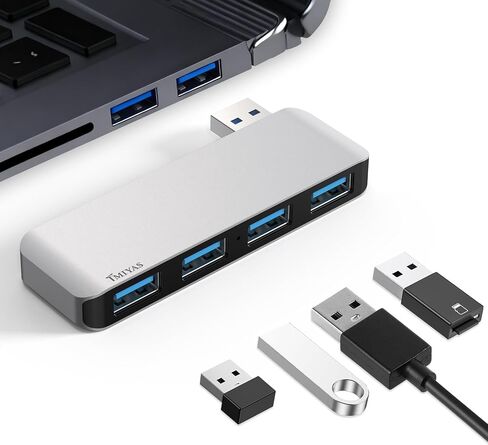 Right Side USB 3.0 Hub, 4-Port Cable-Free USB Splitter for Laptop, Direct-Plug Design, Compatible with MacBook, Laptops, Surface, Flash Drive, HDD and USB More in Kuwait