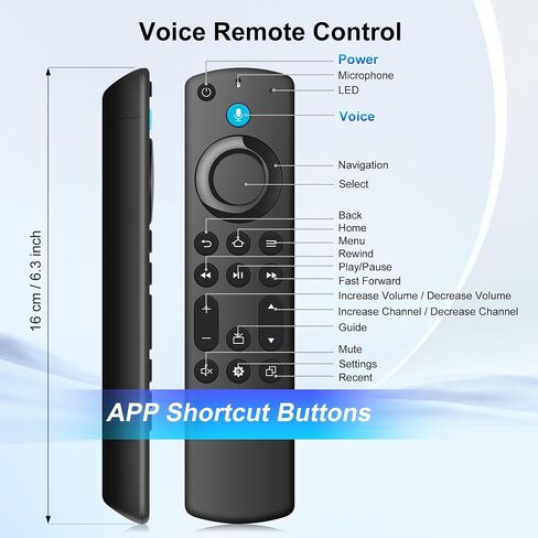 Remote Voice Replacement Fit for Fire Stick(HD/Lite/2nd/3rd Gen/4K/4K Max), for FireStick Insignia/Toshiba/Pioneer/Omni QLED Fire-Series Smart TVs with Fire Voice Controller in Kuwait