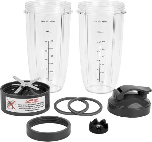 4 Pack Blender Cups & Blade Replacement Set, 32Oz Huge Cup with in Saudi Arabia