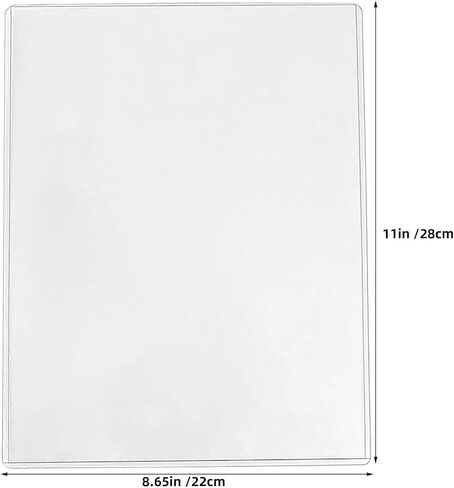 SEWACC 10pcs 8.5x11 PVC Hard Plastic Sheet Protectors, Heavy Duty Rigid Document Sleeves for Photos and Report Covers, Reusable Office and School Use in Saudi Arabia