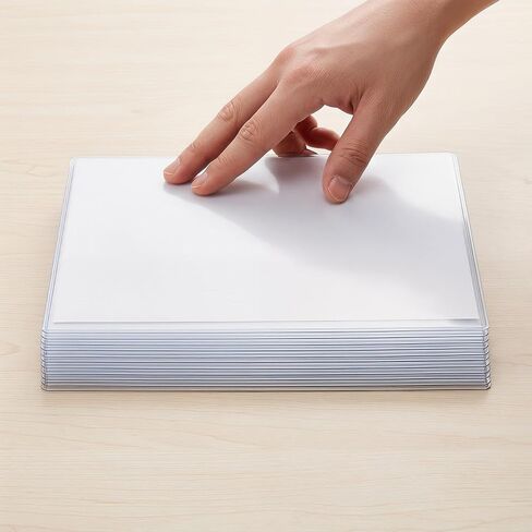 SEWACC 10pcs 8.5x11 PVC Hard Plastic Sheet Protectors, Heavy Duty Rigid Document Sleeves for Photos and Report Covers, Reusable Office and School Use in Saudi Arabia