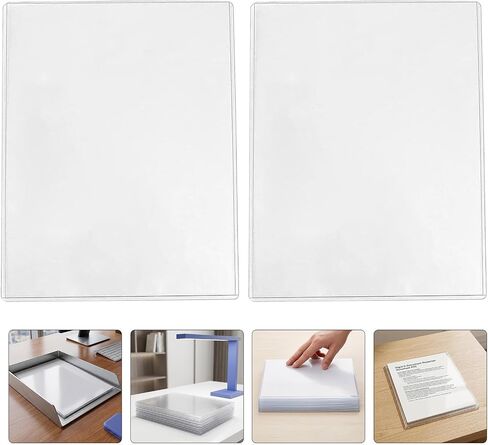 SEWACC 10pcs 8.5x11 PVC Hard Plastic Sheet Protectors, Heavy Duty Rigid Document Sleeves for Photos and Report Covers, Reusable Office and School Use in Saudi Arabia