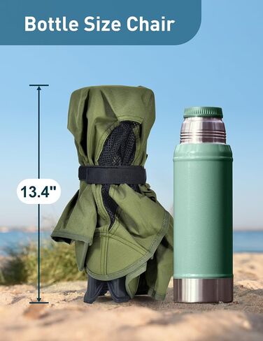 Docusvect Swivel Portable Camping Chair for Adults, Fast Setup, Lightweight & Small Folding Chair with Cup Holder, Side Pocket and Carry Bag - Support 330 LBS in Saudi Arabia
