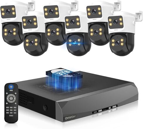 4K PoE Security Camera System Outdoor, PTZ Wired Video Surveillance Systems in Saudi Arabia