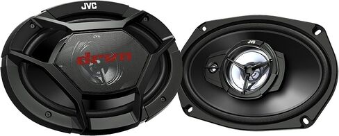 JVC CS-DR6930 3-Way Coaxial Speakers, 500W Max Power, Wide Opening Grill, Carbon Mica Cone, Small Design Tweeter Cover, 6" x 9" Overall Woofer Dimensions, 3-1/8" Mounting Weight in Kuwait