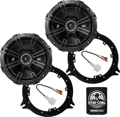 KICKER Rear Door 6.5 Speakers Kit for Nissan Titan 2004-2015 Upgrade Kit - Pair of DS Series 6 1/2 Inch Coaxial Speakers with Adapters and Harnesses - DSC650, 43DSC6504 in Kuwait