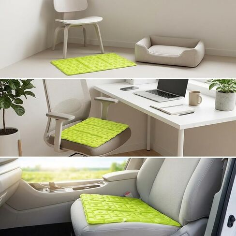 Cooling Seat Cushion, Cooling Pad, Cooling Mat for Drivers & Office, Fluorescent Green, Green in Kuwait
