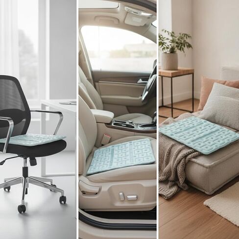 Cooling Seat Cushion, Cooling Pad, Cooling Mat for Drivers & Office, Bay Blue, Blue in Kuwait