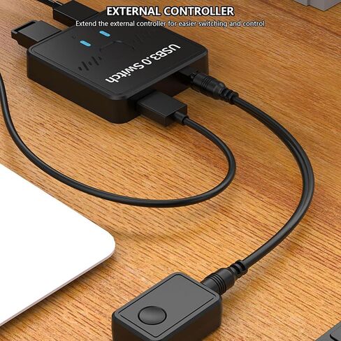 USB3.0 Switcher 1x2 / 2x1 USB Bidirectional USB3.0 Switcher Extender Shared Controller for Keyboard Printer Printer Scanner Sharing in Kuwait