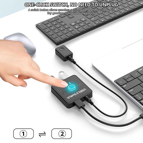 USB3.0 Switcher 1x2 / 2x1 USB Bidirectional USB3.0 Switcher Extender Shared Controller for Keyboard Printer Printer Scanner Sharing in Kuwait