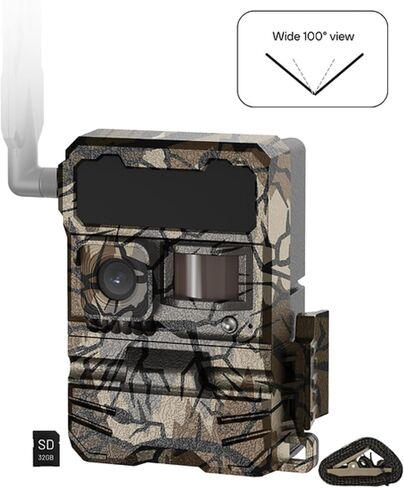Yellowstone.ai Wide Lens Cellular Trail Camera Bundle High-Speed SD Card Viewer, Protective Carrying Case & Microfiber Cloth | 100° Wide-Angle Lens, GPS, 12MP Photos, 1080p HD Video in Saudi Arabia