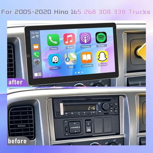 10.1'' Double Din Car Radio for 2005-2020 Hino 165 268 308 338 Trucks in Saudi Arabia
