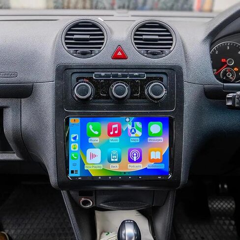 Car Stereo Radio Compatible for Caddy 2003-2015 with Carplay Android Auto GPS Navigation 9in Touchscreen Car Radio Player with Bluetooth WiFi FM/RDS SWC Split Screen + Backup Camera in Kuwait