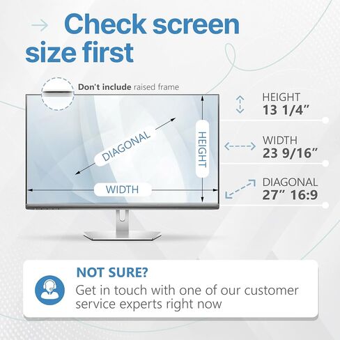 [2 Pack] 27 Inch 16:9 & [2 Pack] 23 Inch 16:9 Privacy Screen for Computer Monitor and Laptop - Anti Glare Protector Film Blue Light Filter Eye Protection - Computer Screen Privacy Shield in Kuwait
