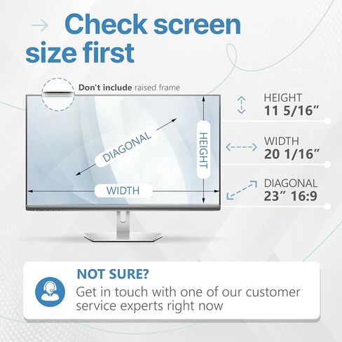 [2 Pack] 27 Inch 16:9 & [2 Pack] 23 Inch 16:9 Privacy Screen for Computer Monitor and Laptop - Anti Glare Protector Film Blue Light Filter Eye Protection - Computer Screen Privacy Shield in Kuwait