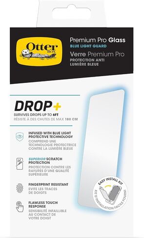 OtterBox iPhone 15 Pro MAX (Only) Premium Pro Screen Protector, Filters Blue Light, Precision Fit, Easy Installation in Kuwait