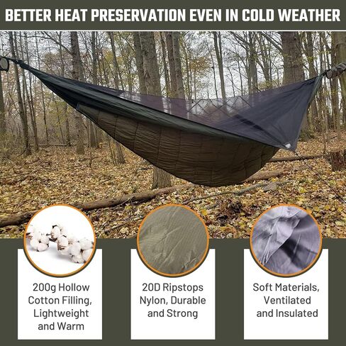Hammock Underquilt, 4 Season Heavy Duty Under Quilt with Tree Straps in Saudi Arabia
