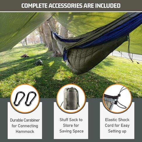Hammock Underquilt, 4 Season Heavy Duty Under Quilt with Tree Straps in Saudi Arabia