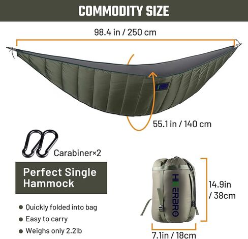 Hammock Underquilt, 4 Season Heavy Duty Under Quilt with Tree Straps in Saudi Arabia