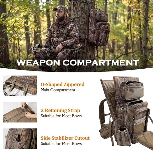 NEW VIEW Bow Hunting Backpack for Men, Compound Bow Backpack With Quiver in Kuwait