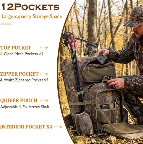 NEW VIEW Bow Hunting Backpack for Men, Compound Bow Backpack With Quiver in Kuwait