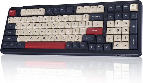 AUSDOM H98 Pink Creamy Mechanical Keyboard, 96% Silent Quiet Wireless Keyboard with Number Pad, Hot Swappable Gaming Keyboard 2.4G/BT/USB-C with RGB Backlit, 8000mAh Battery, 98 Keys for Mac/Win in Kuwait