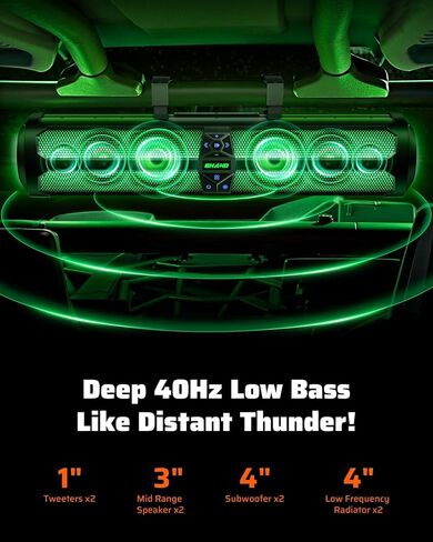 Ehaho Rumble-X Series 36-inch UTV Sound Bar，600W Peak Power & 10-Speaker in Saudi Arabia