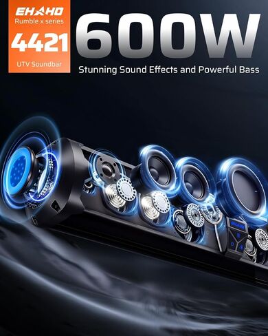 Ehaho Rumble-X Series 36-inch UTV Sound Bar，600W Peak Power & 10-Speaker in Saudi Arabia