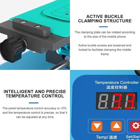 360° Rotating LCD Screen Separator with Digital Temperature Control for Phone Repair in Saudi Arabia