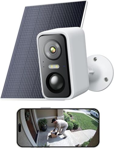 SITERWELL Solar Security Camera Wireless Outdoor 3MP WiFi, in Saudi Arabia