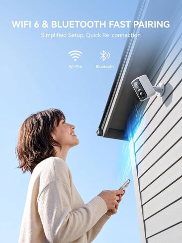 SITERWELL Solar Security Camera Wireless Outdoor 3MP WiFi, in Saudi Arabia