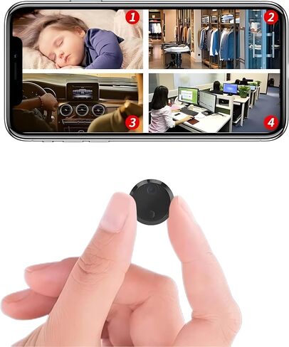 HsiaoPun HD 4K WiFi Wireless Camera, Equipped with Night Vision and Motion Detection Functions, Supports 32GB SD Card - APP Control Camera for Baby, Pets-(Video Only) in Saudi Arabia