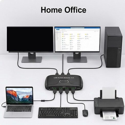 4 Computer USB Peripherals Sharing Switcher Supporting Printers Keyboards Through USB2.0 Technology KVM in Kuwait