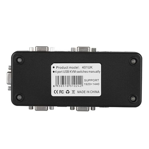 4 Port USB 2.0 KVM VGA Switch Box 4 Computers Share 1 Monitor Keyboard Mouse, 1920x1440 Resolution Plug and Play KVM Switcher with LED Indicator in Saudi Arabia