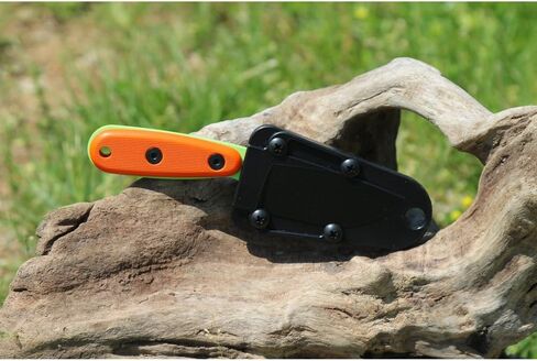 ESEE Izula Venom Green Fixed Blade Knife w/Orange G10 Handles and Molded Polymer Sheath in Kuwait