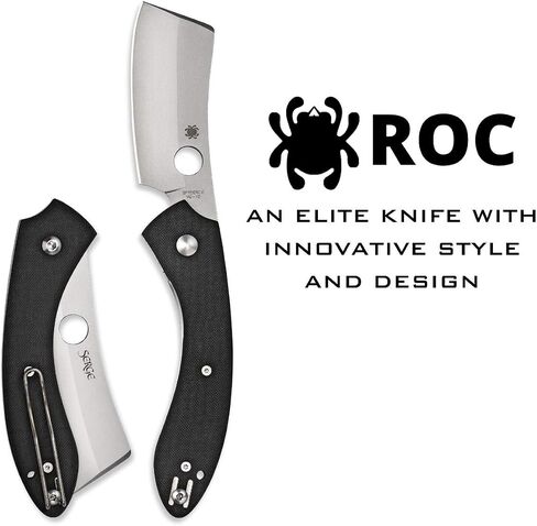 Spyderco Roc G-10 black Plain Edge Knife in Kuwait
