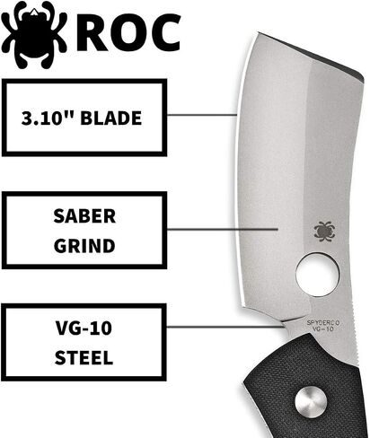 Spyderco Roc G-10 black Plain Edge Knife in Kuwait