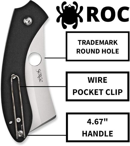 Spyderco Roc G-10 black Plain Edge Knife in Kuwait