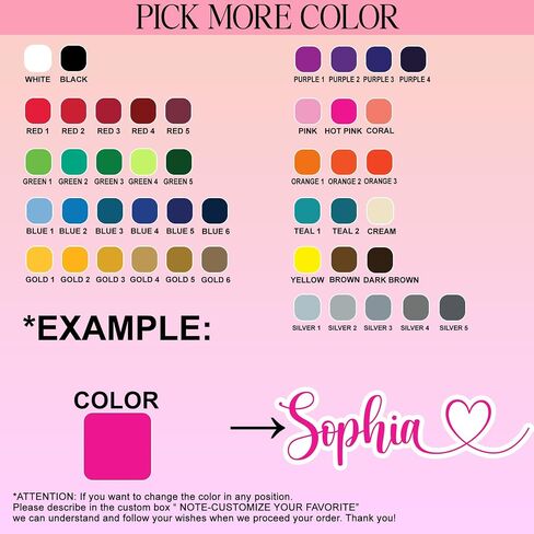 (New Update) Personalized Name Sticker with Heart, Custom Name Decal, UV DTF Transparent Sticker & Magnet, Cute Aesthetic Waterproof Vinyl for Girls Kids Teens, Water Bottle, Tumbler, Laptop, Phone in Saudi Arabia