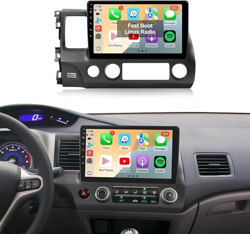 Linux Car Radio for Honda Civic 2006-2011 Fast Boot Stereo Wireless Carplay in Kuwait