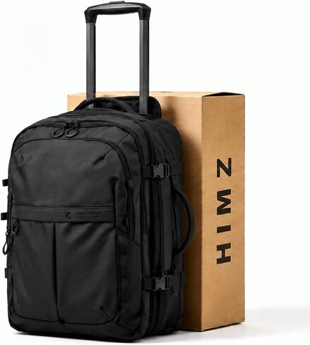 Rolling Vacuum Backpack, 55L Expandable Carry-On Luggage Men in Kuwait