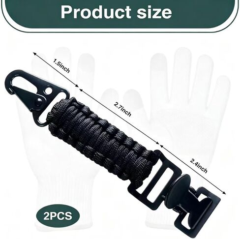 Tactical Glove Clips Holder Anti-Slip Nylon Paracord Glove Holders in Kuwait