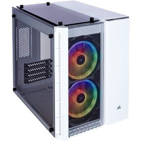 CORSAIR Crystal 280X RGB Micro-ATX Case, 2 RGB Fans, Lighting Node PRO Included, Tempered Glass - White in Kuwait