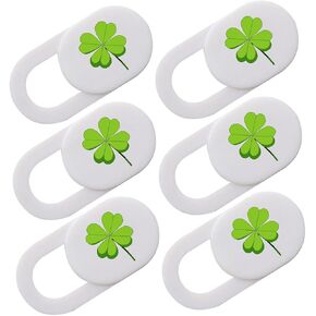 6pcs Webcam Cover Slide Ultra Thin Green Abs Four Leaf Clover in Kuwait