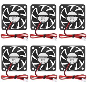6PCS DC 12V Cooling Fan 50x50x10mm Computer Fans 5010 DC Silent Brushless Computer Fan for 3D Printers(5010 12V 2 PIN) in Saudi Arabia