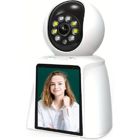 كاميرا أمان داخلية بشاشة 3 بوصات، 5 ميجابكسل HD في اتجاهين لمكالمات الفيديو والصوت، 360 درجة PTZ تلقائي، كشف الحركة بالذكاء الاصطناعي، رؤية ليلية، تسجيل 24/7، 2.4G WiFi Pet Dog Cat Baby المسنين، التحكم في التطبيق in Kuwait