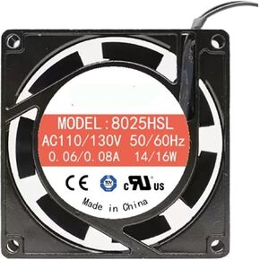 80x80x25mm 8025HSL 110V /130V 50/60HZ 0.06/0.08A 14/16W AC مروحة التبريد in Kuwait